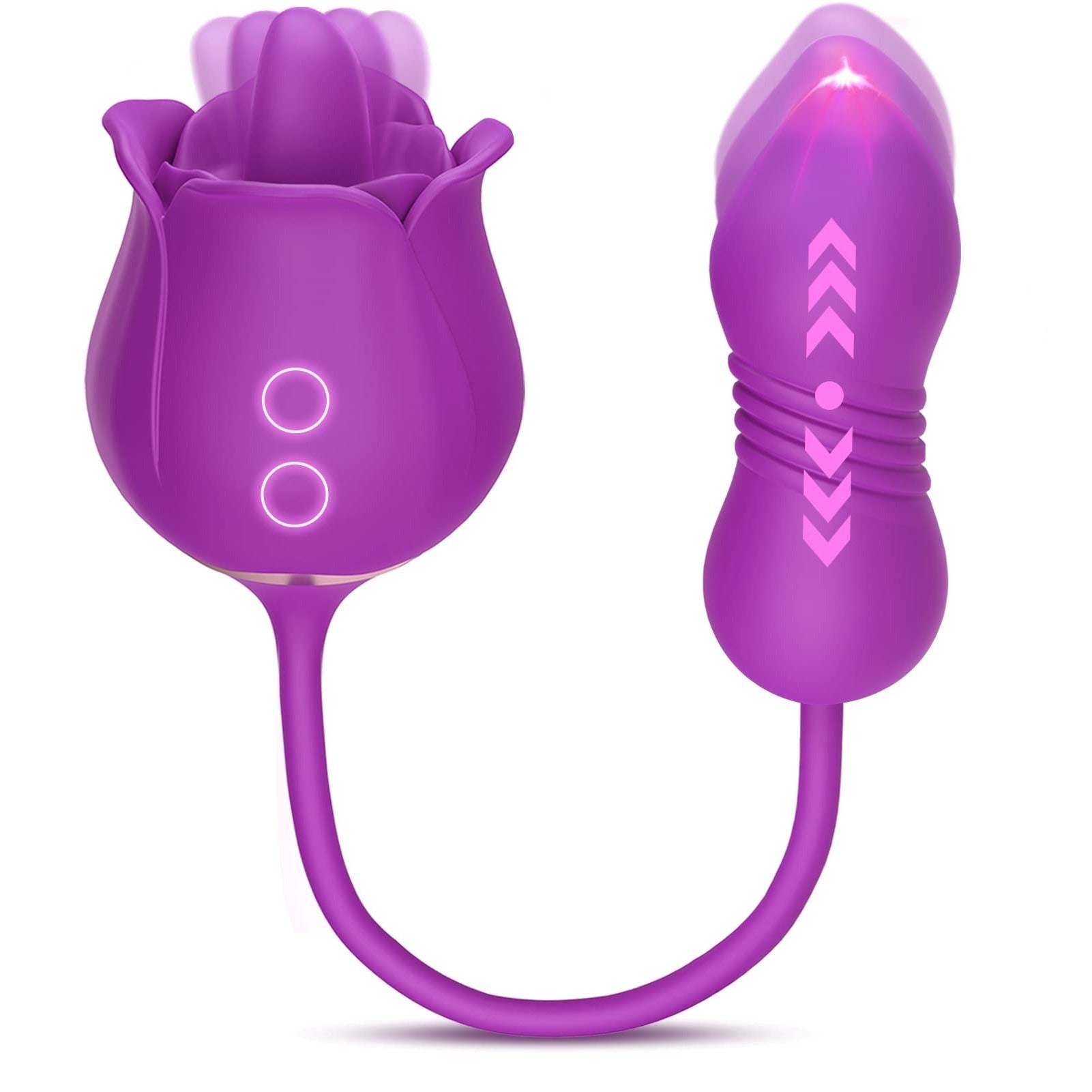Rose Vibrating Tongue Licking Waterproof Vibrator – product view 8