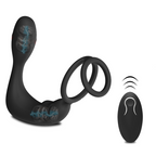 Wireless Remote Control Double Ring Lock Semen Prostate Press Anal Plug – product view 2