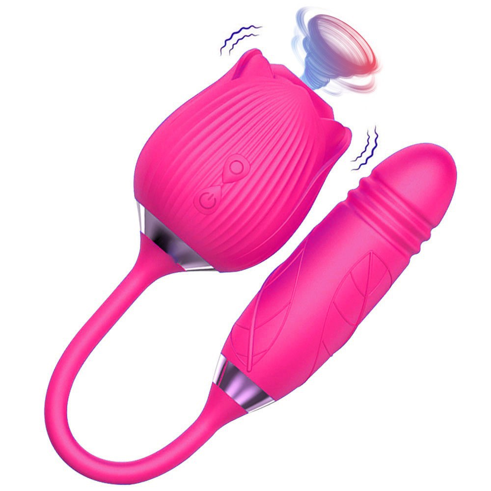 Rose Vibrator With Bullet Tongue – product view 11