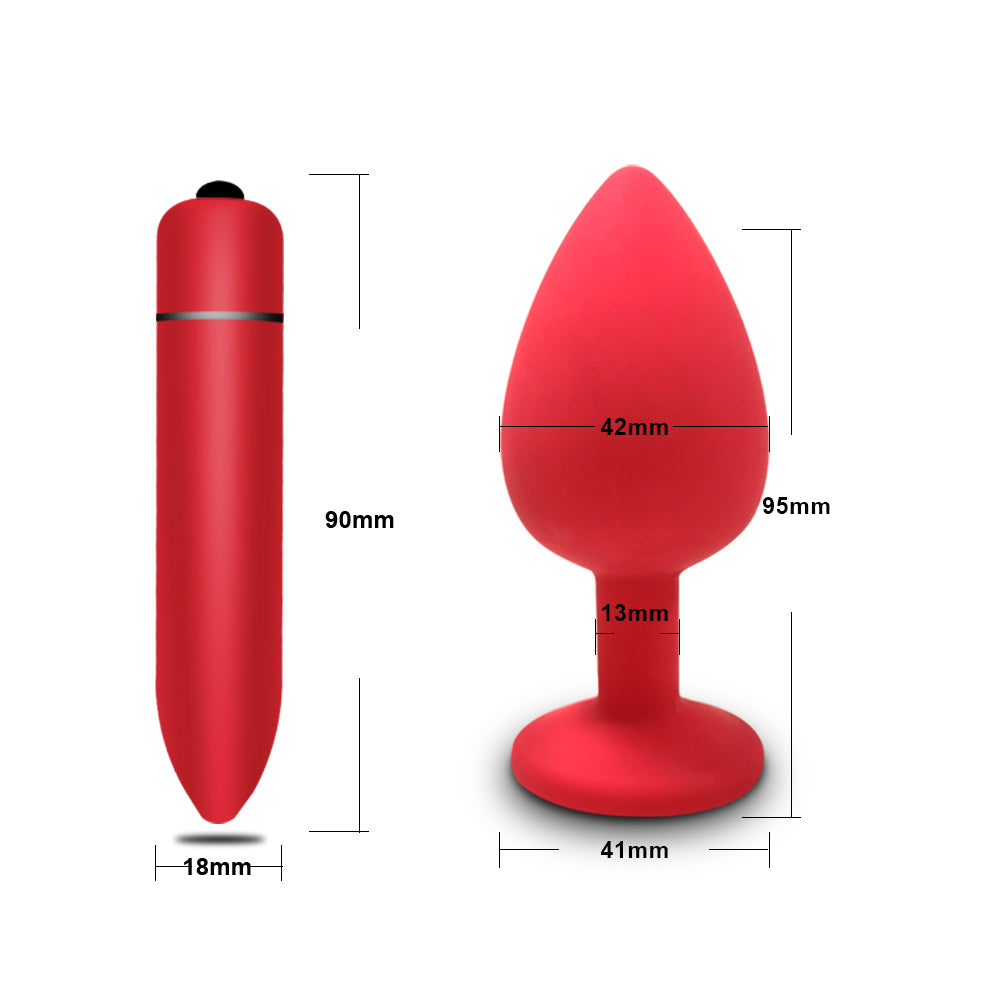 Silicone Masturbation Vibrating Butt Plug – product view 5