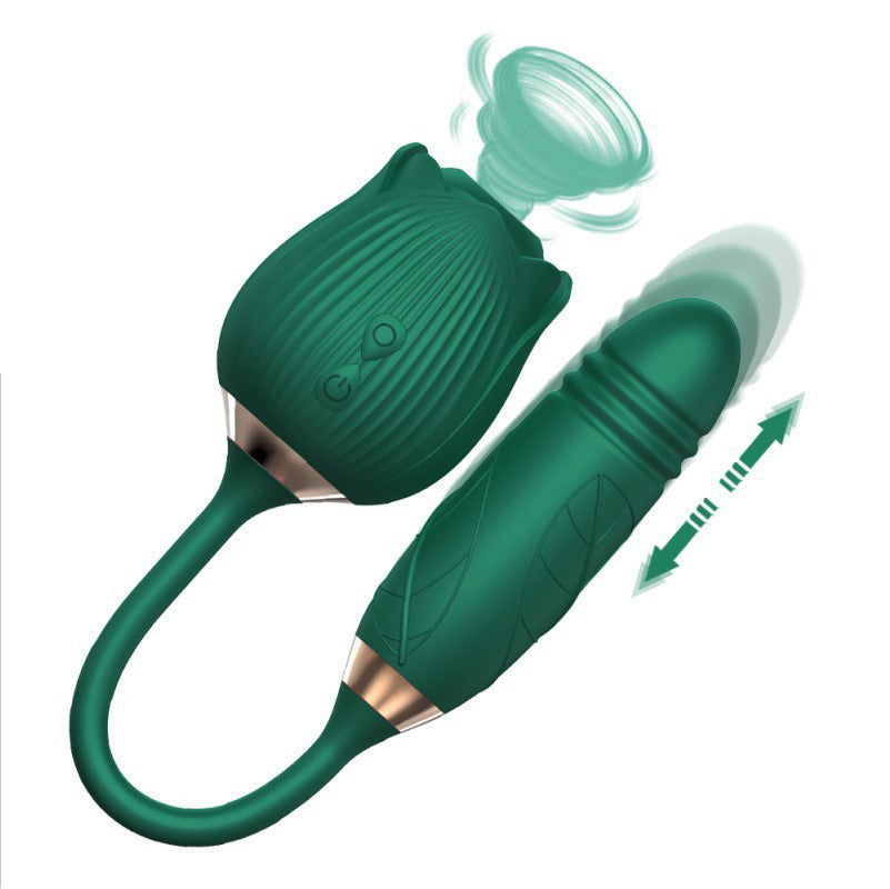 Rose Vibrator With Bullet Tongue – product view 12
