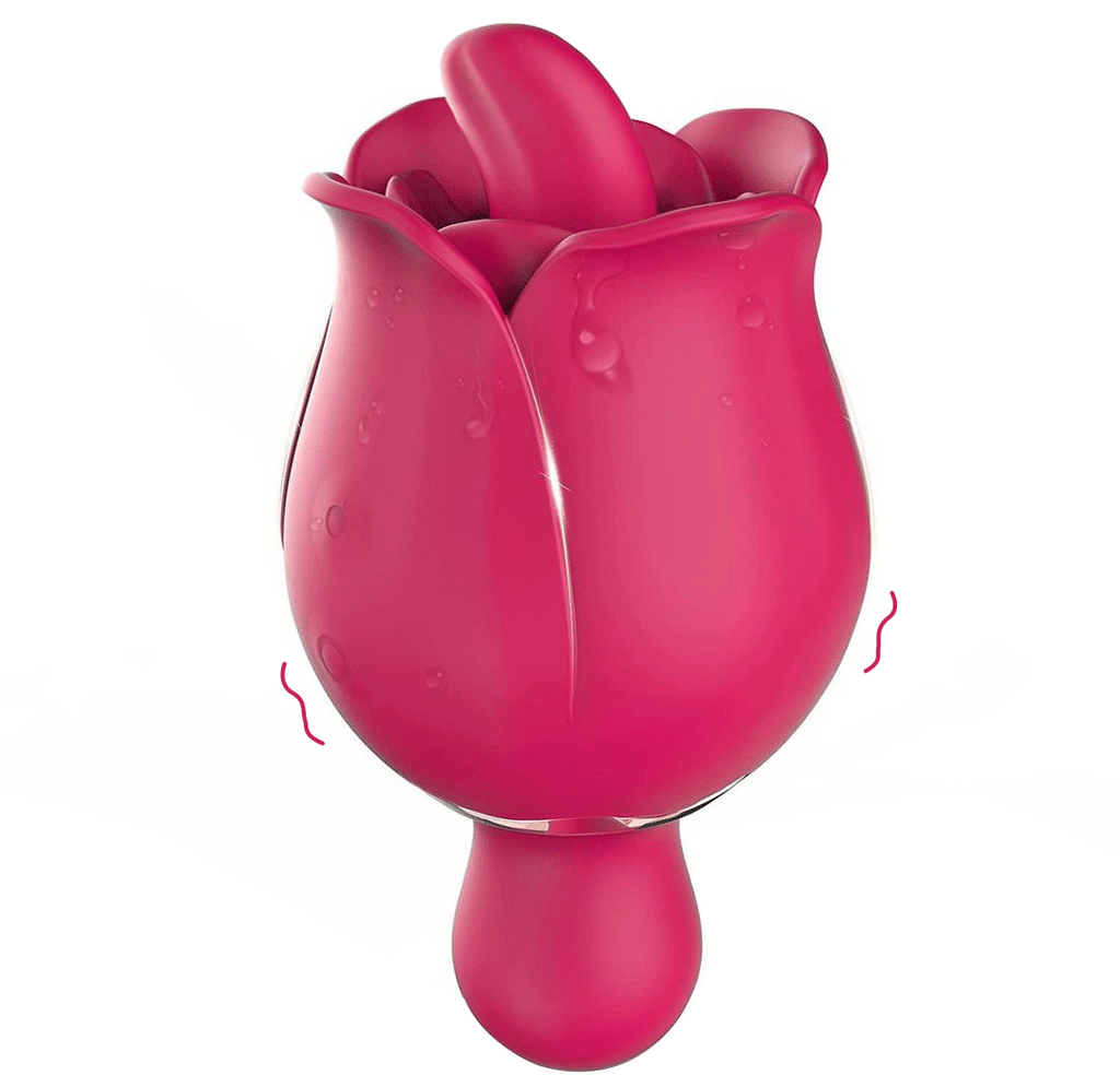 9 Frequency Rose Vibrators Vibrating Tongue Clitoris Stimulator – product view 10