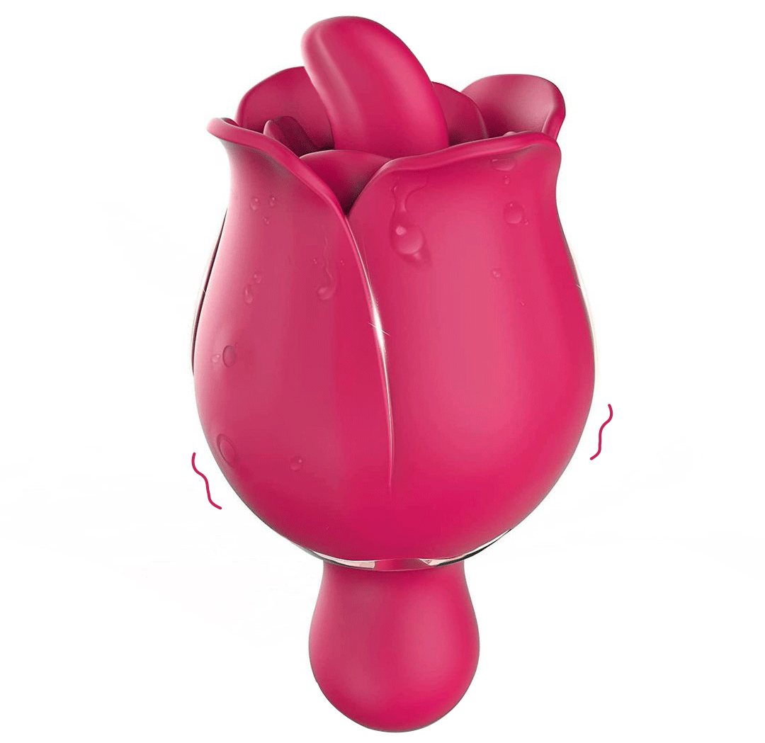 9 Frequency Rose Vibrators Vibrating Tongue Clitoris Stimulator – product view 10
