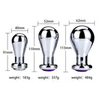 Stainless Steel Large Anal Plug Bulb Shape Jewelry Anal Plug – product view 6