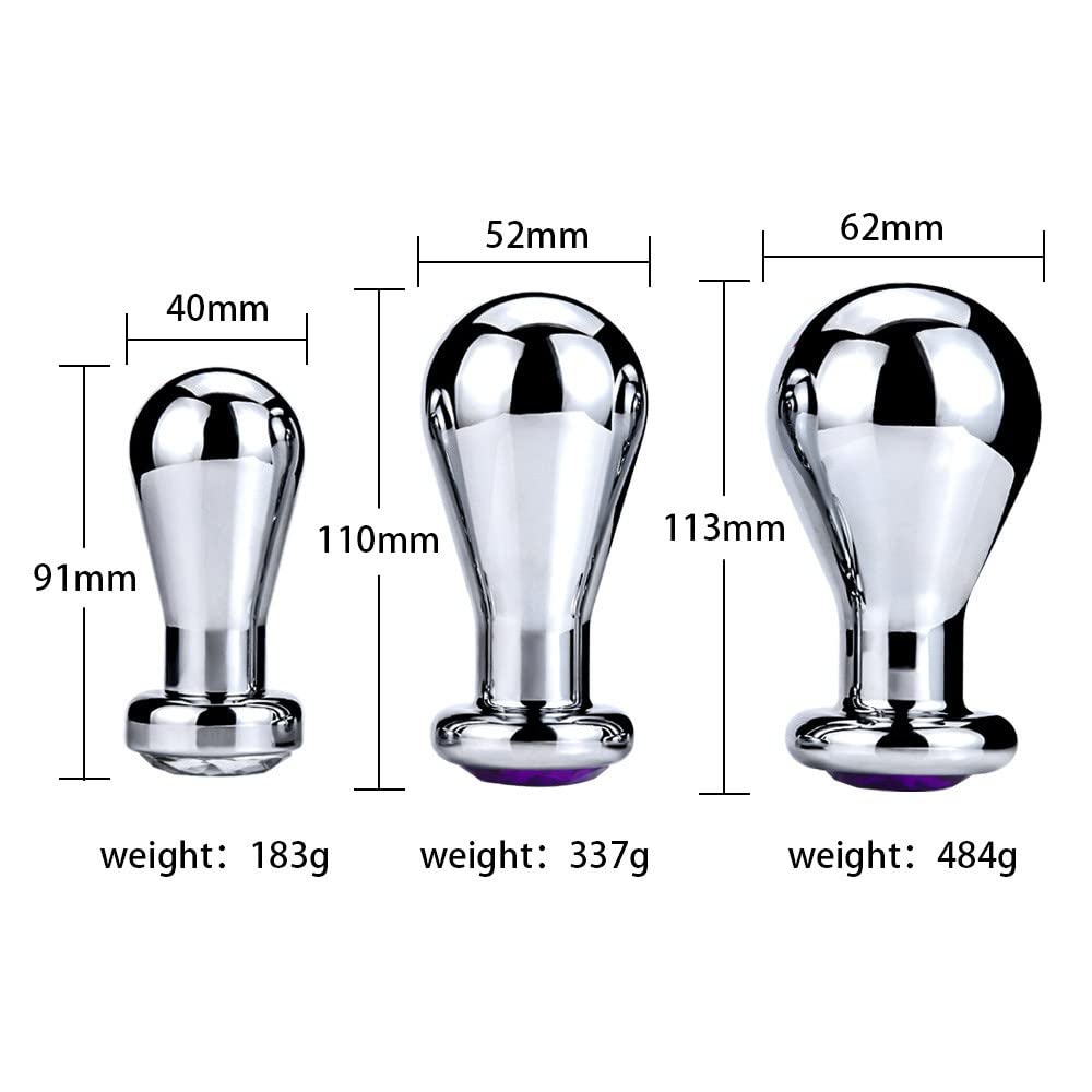 Stainless Steel Large Anal Plug Bulb Shape Jewelry Anal Plug – product view 6