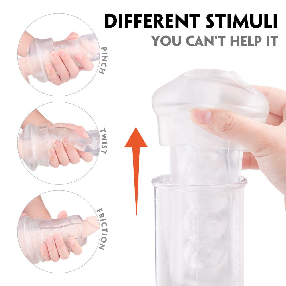 SoloSonic 9 Vibrating Sucking Transparent Electric Masturbation Cup Visual Experience Silicone Soft Suction Male Stroker – product view 10