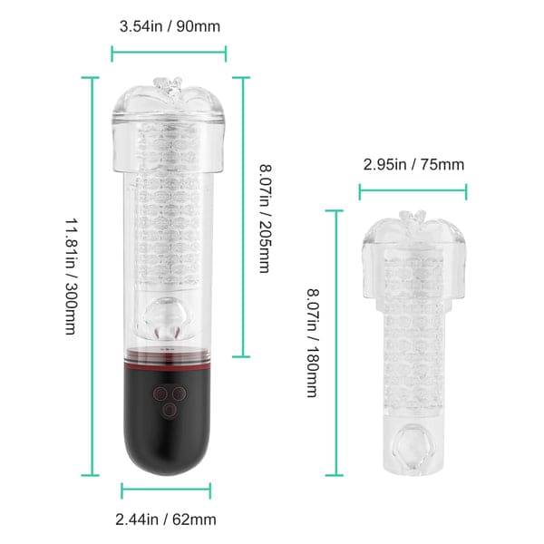 SoloSonic 9 Vibrating Sucking Transparent Electric Masturbation Cup Visual Experience Silicone Soft Suction Male Stroker – product view 6