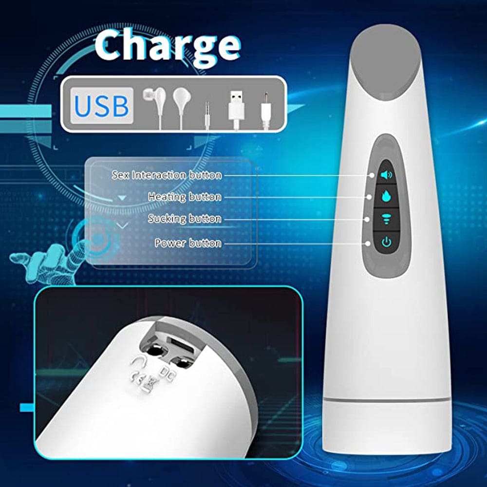 SparkSolo 7 Vibration 3 Sucking Smart Heating Automatic Male Stroker Hands Free Blowjob Pleasure Realistic Textured Ultra-Soft Blowjob Toy – product view 6