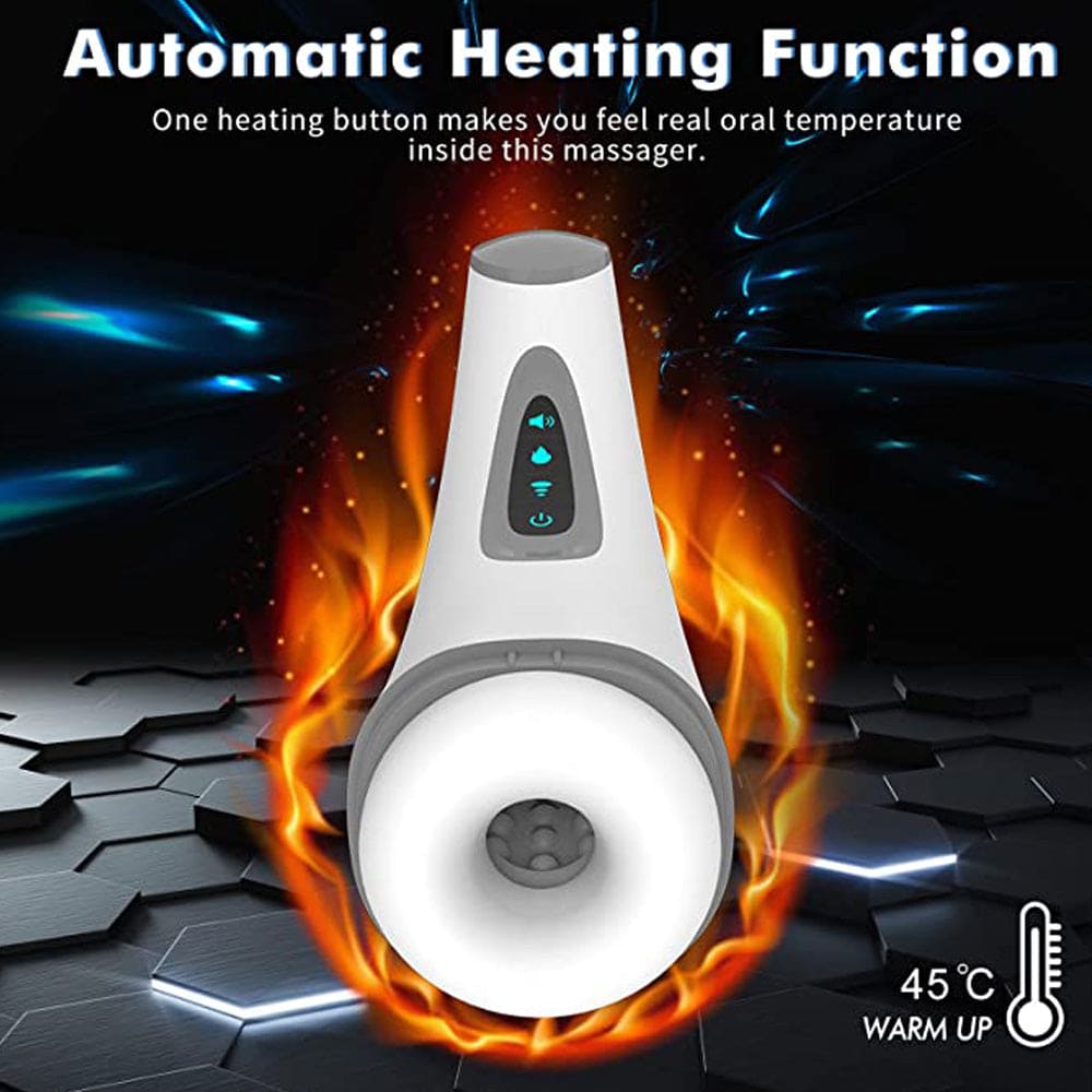 SparkSolo 7 Vibration 3 Sucking Smart Heating Automatic Male Stroker Hands Free Blowjob Pleasure Realistic Textured Ultra-Soft Blowjob Toy – product view 5