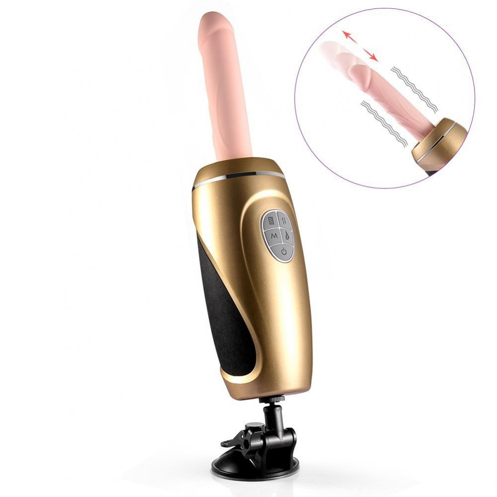 Stroking Automatic Adjustable Rechargeable Masturbation Sex Machine Heating Dildo – product view 2