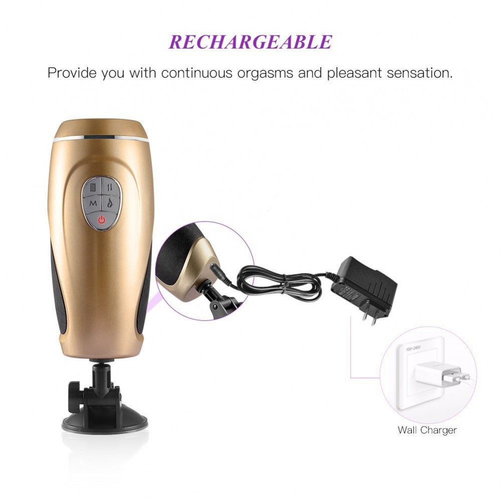Stroking Automatic Adjustable Rechargeable Masturbation Sex Machine Heating Dildo – product view 8