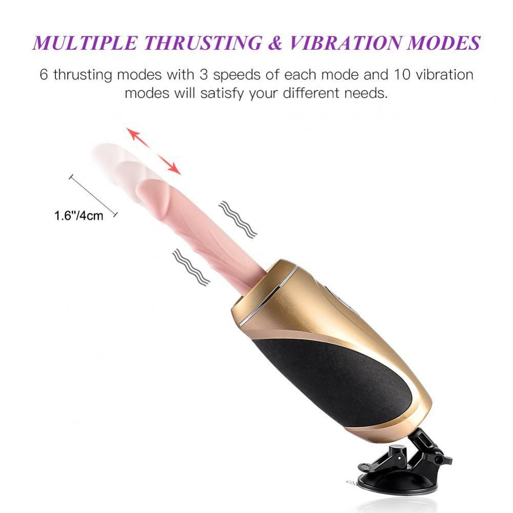 Stroking Automatic Adjustable Rechargeable Masturbation Sex Machine Heating Dildo – product view 3