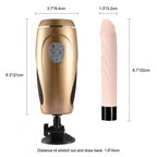 Stroking Automatic Adjustable Rechargeable Masturbation Sex Machine Heating Dildo – product view 9