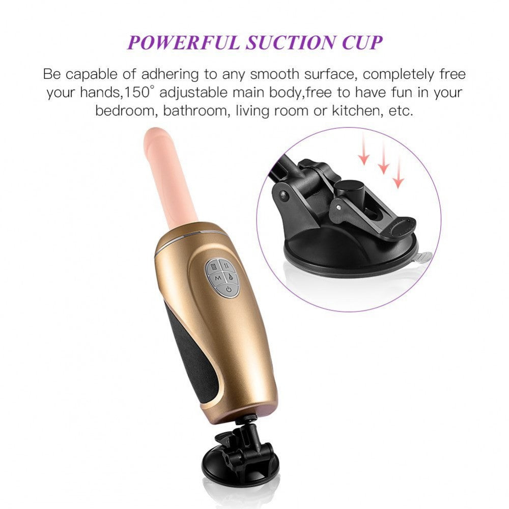 Stroking Automatic Adjustable Rechargeable Masturbation Sex Machine Heating Dildo – product view 7