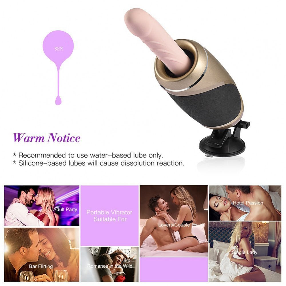 Stroking Automatic Adjustable Rechargeable Masturbation Sex Machine Heating Dildo – product view 6