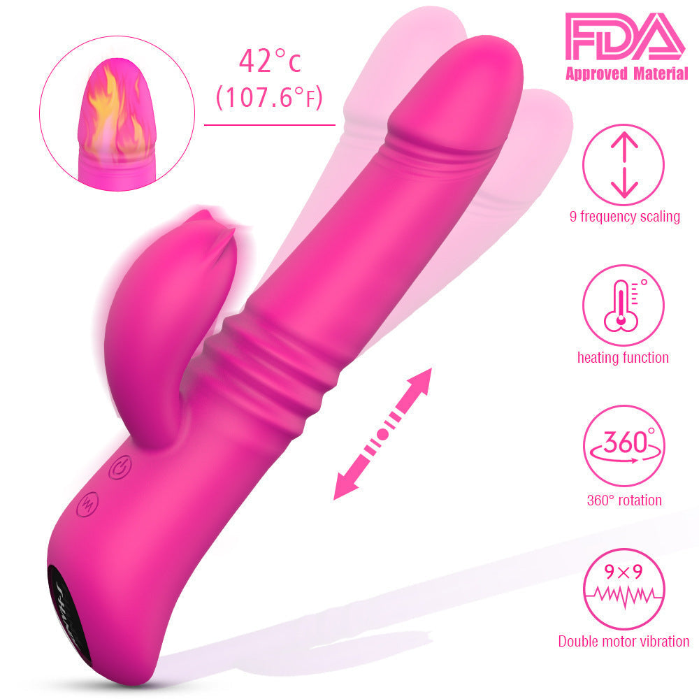 Telescoping Dildo for Women Thrusting Vibrator Allovers Dildos – product view 7