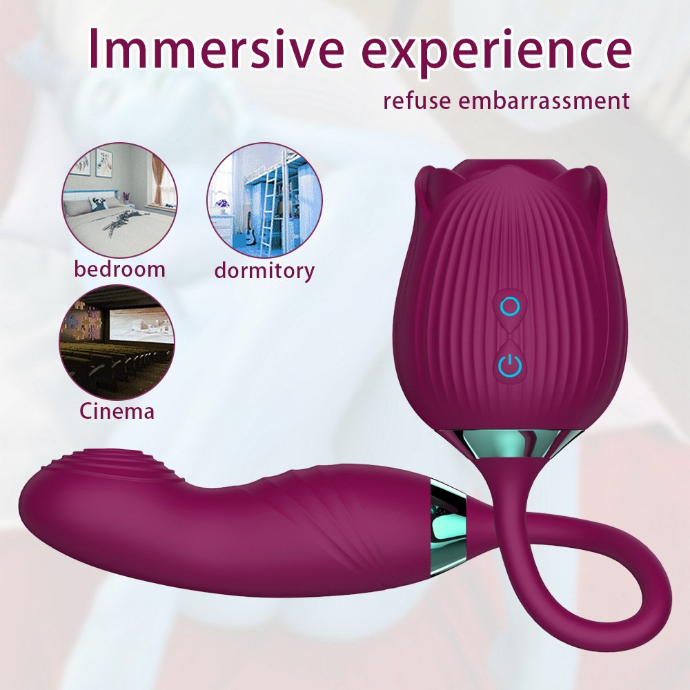 The Rose Vibrator for Women with Retractable Vibrating Egg – product view 6