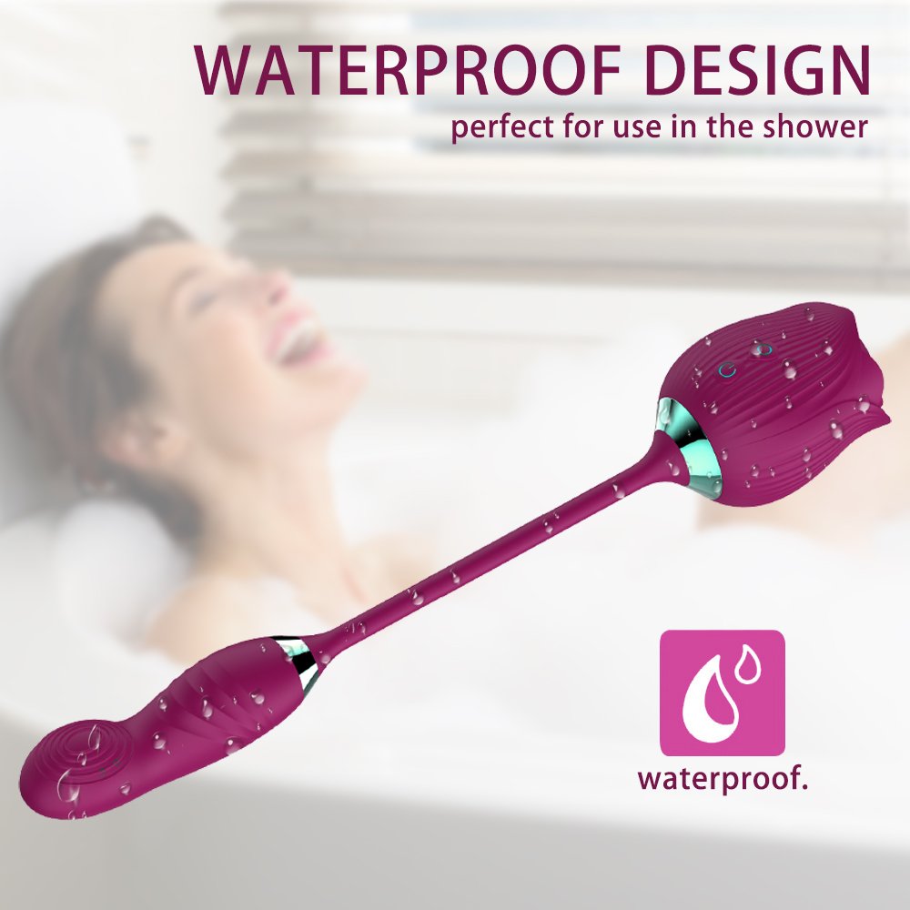 The Rose Vibrator for Women with Retractable Vibrating Egg – product view 7