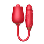 Rose Vibrator Tongue Licking Nipple Vibrator with Thrusting Vibrator – product view 6