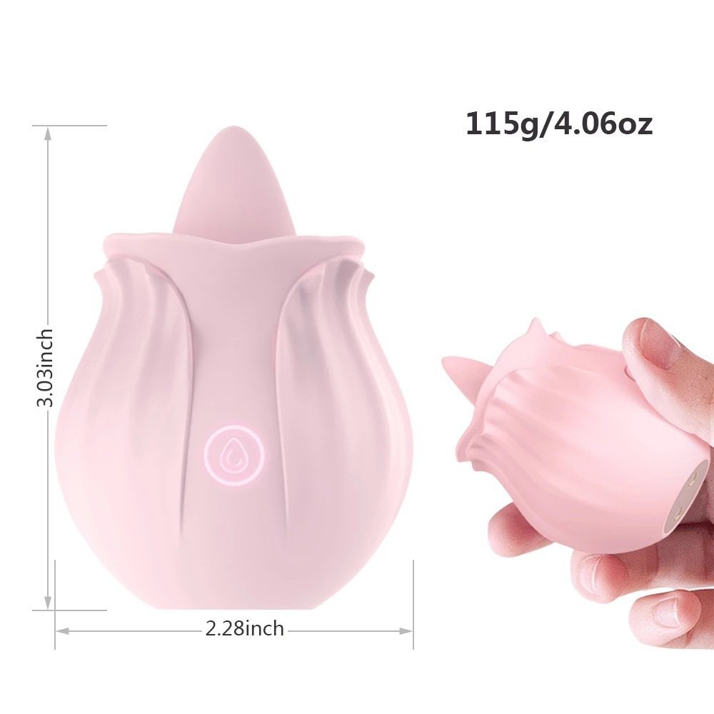 Rose Vibrator Series with Vibrating Tongue Vibrating Suction Sex Toys – product view 6
