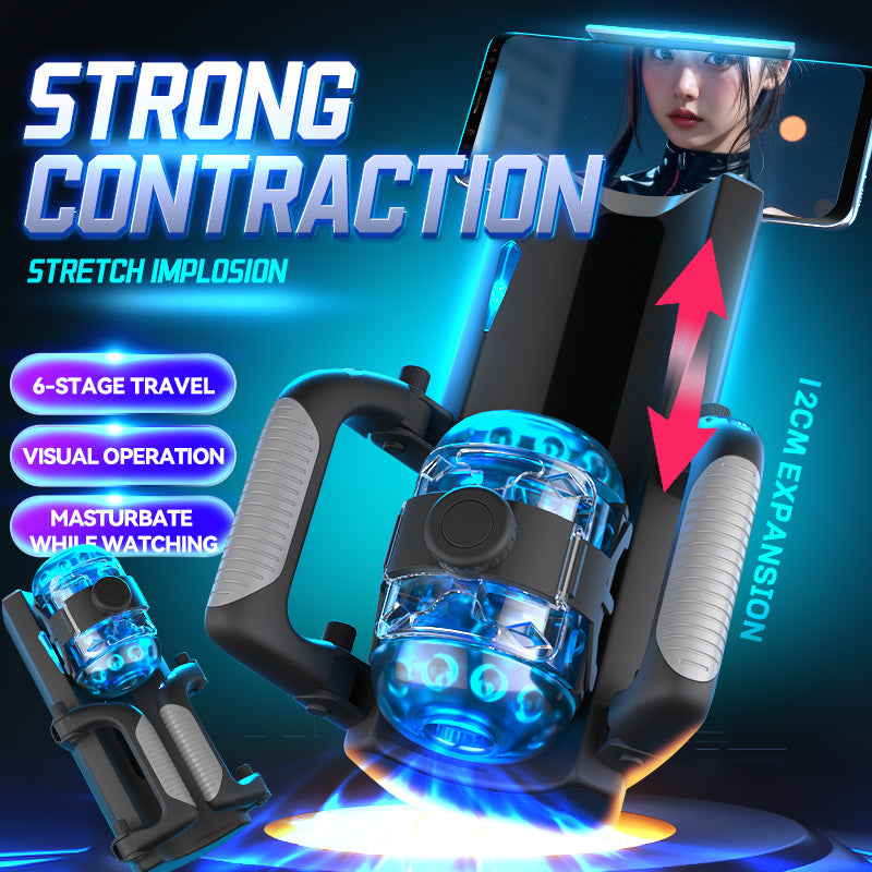 2026 Newest Uxol Cannon King Telescopic Super-long Troke Automatic Male Stroker With Handle – product view 5