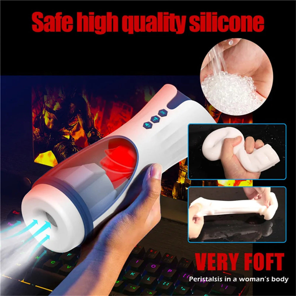 Tongue Licking Pronunciation Masturbation Cup Male Stroker — product image 3