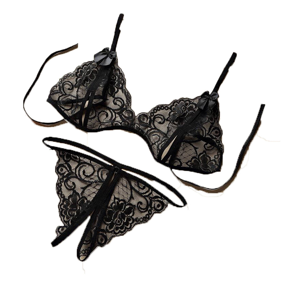 Uxol Women's Sexy Lace Sheer Panties Bra Panty Set - Combo of 2 – product view 6