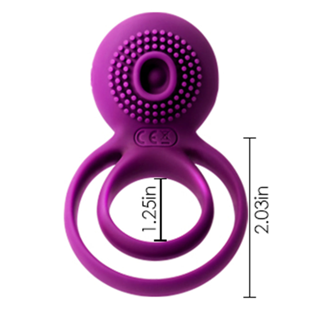 Vibrating Dual Penis Rings Clitoral Vibrator G-Spot Stimulators – product view 6