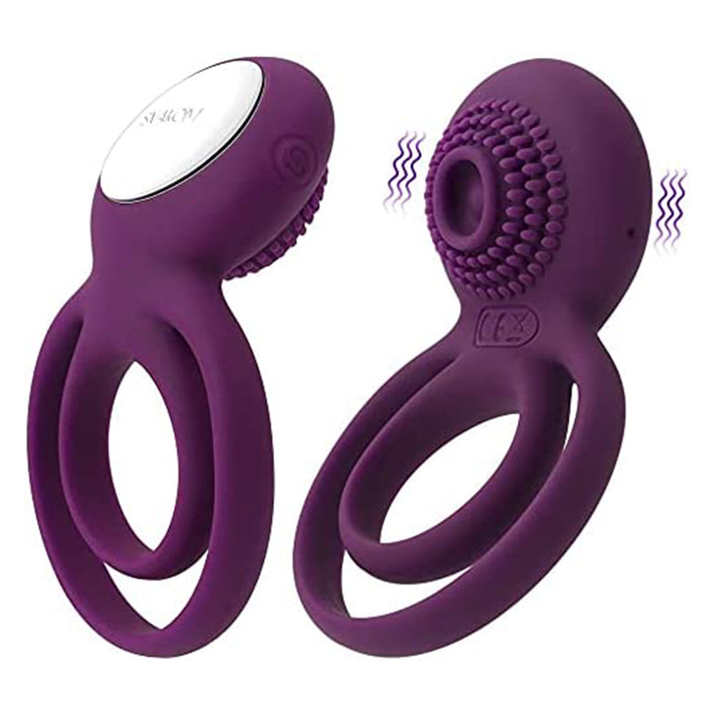 Vibrating Dual Penis Rings Clitoral Vibrator G-Spot Stimulators – product view 2
