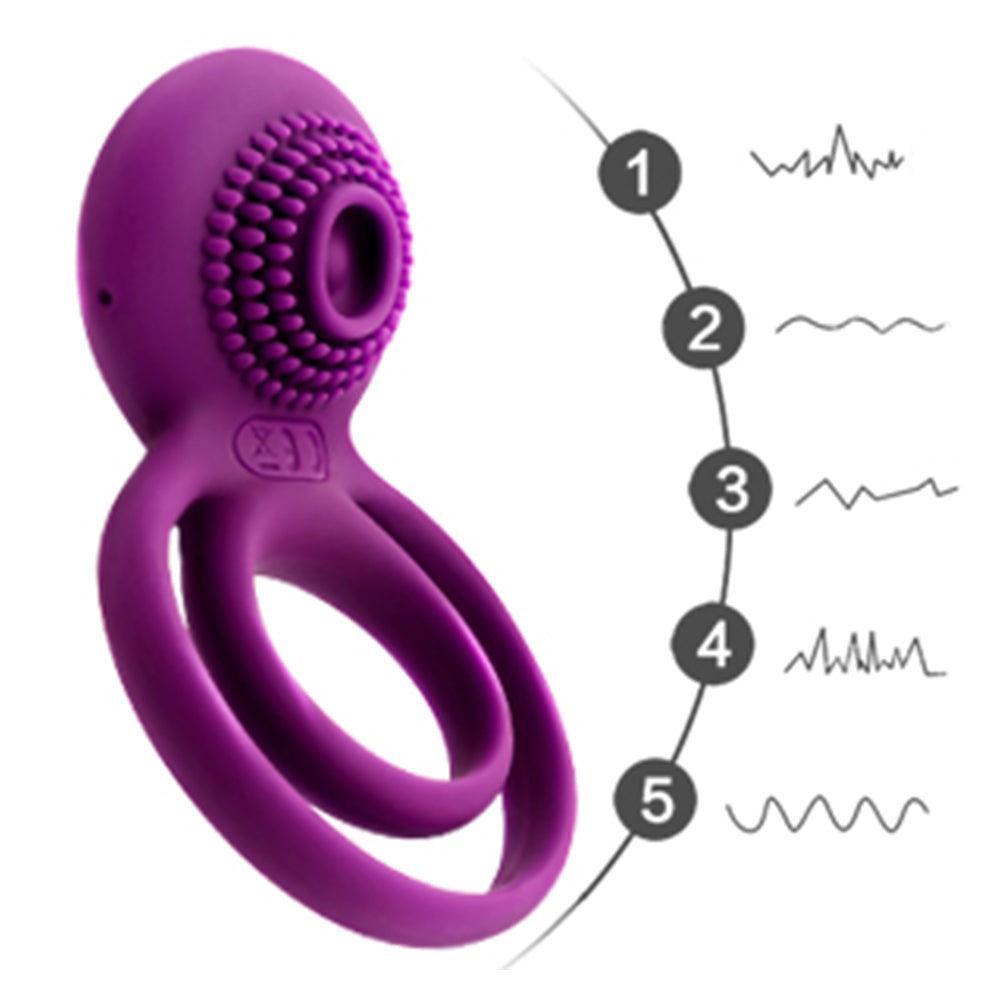 Vibrating Dual Penis Rings Clitoral Vibrator G-Spot Stimulators – product view 5