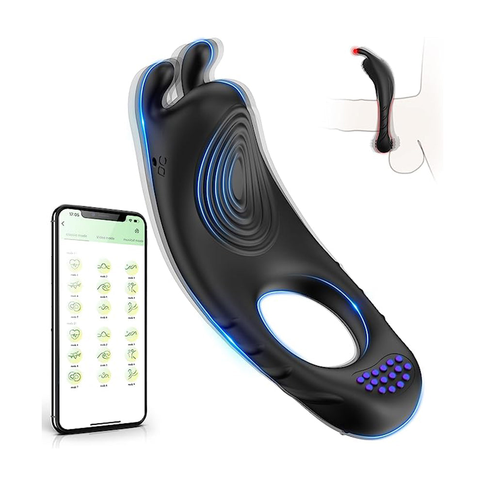 Vibrating Lock Ring Electric Remote Control Vibrator – product view 2