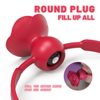 9-Frequency Vibrating Rose Gag With Removable Vibrator – product view 3