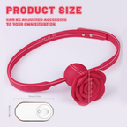 9-Frequency Vibrating Rose Gag With Removable Vibrator – product view 8