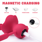 9-Frequency Vibrating Rose Gag With Removable Vibrator – product view 7