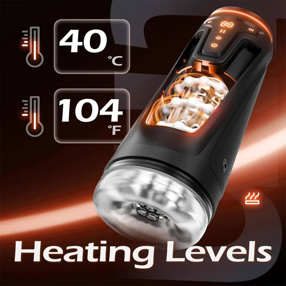Victor - 3 in 1 Male Stroker 9 Vibrating & 8 Thrusting Modes & 2 Heating Levels Male Sex Toys – product view 3