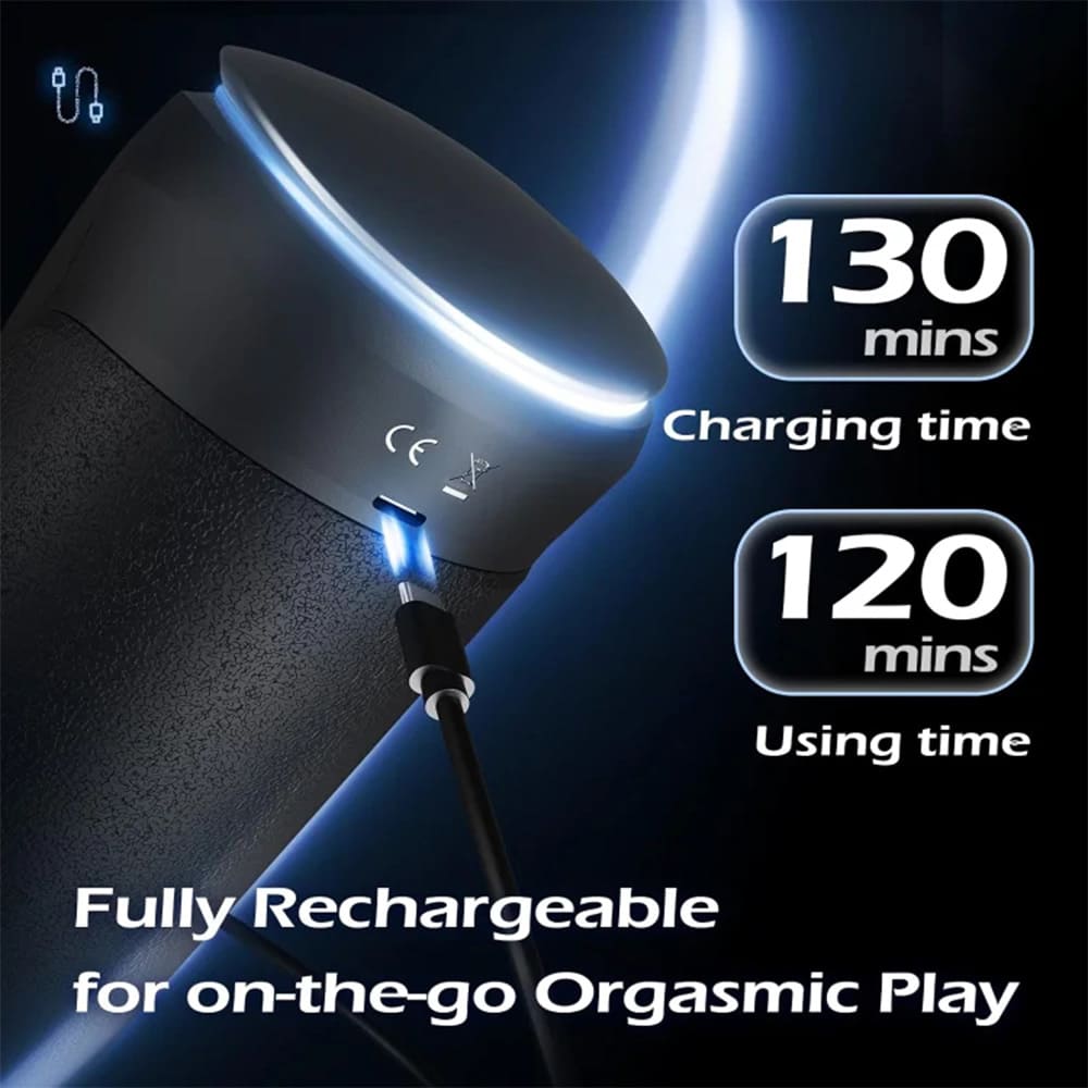 Victor - 3 in 1 Male Stroker 9 Vibrating & 8 Thrusting Modes & 2 Heating Levels Male Sex Toys – product view 5