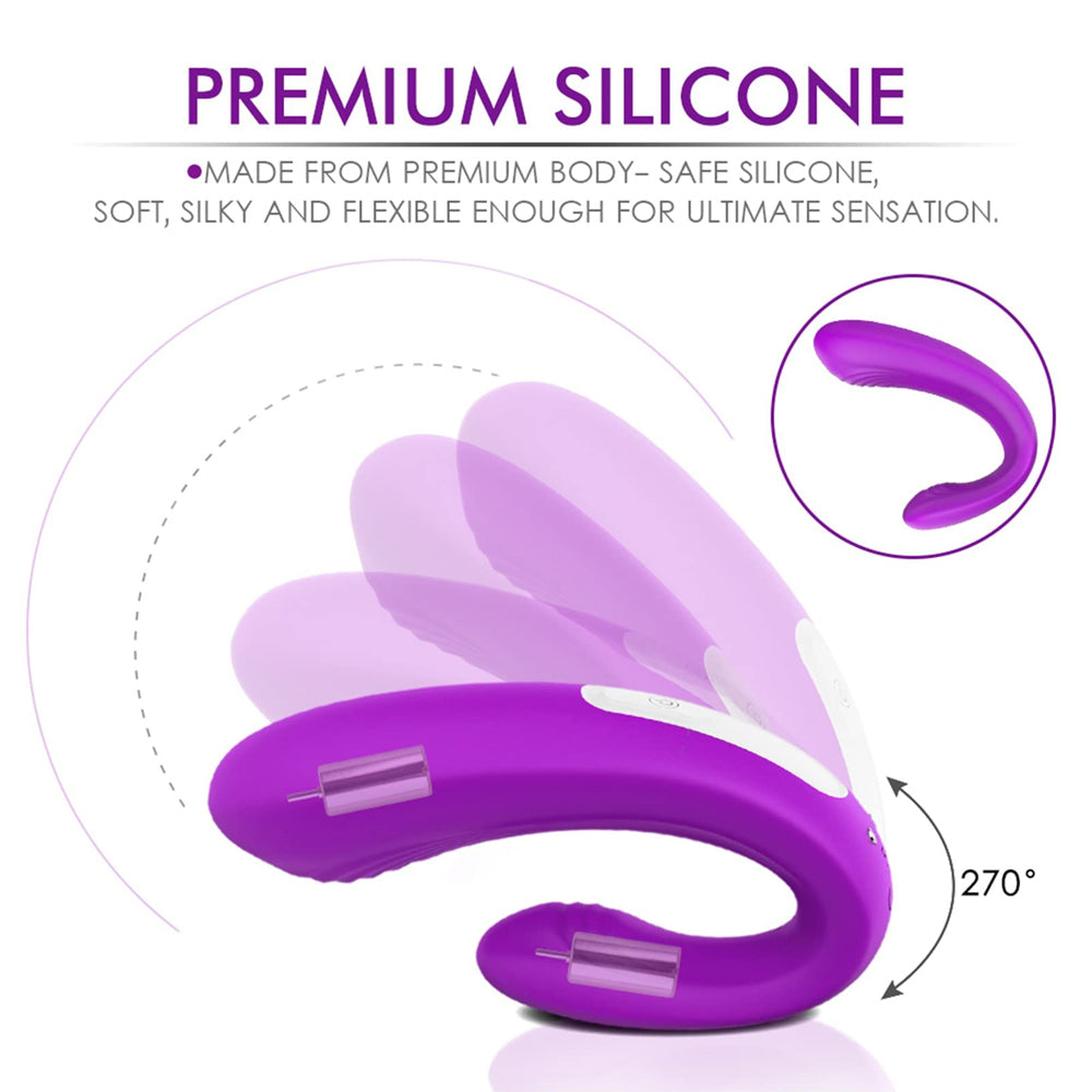 9 Frequency Vibration Couples Vibrator Wireless Remote Pink Vibrator – product view 4