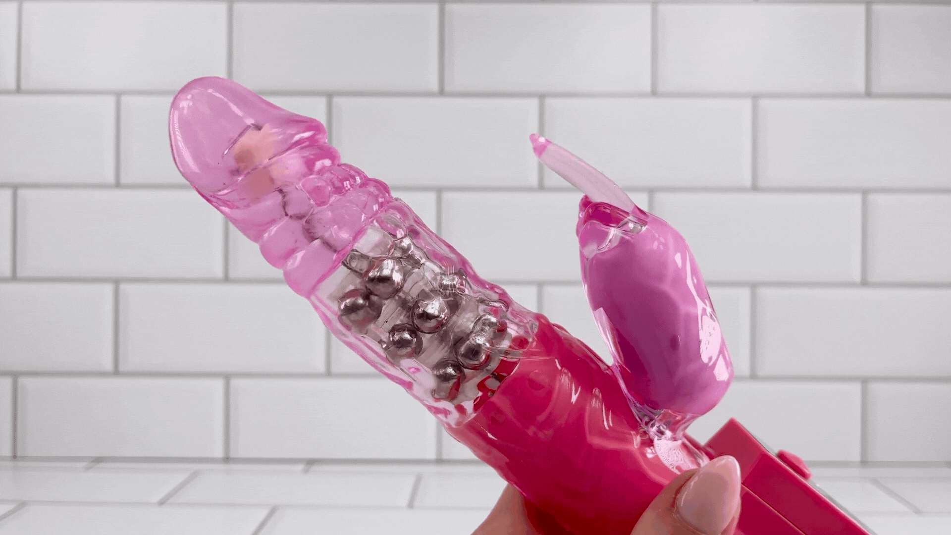 Wet Dreams Love Bunny Rabbit Vibrator Dildo dual-action vibrator GIF | AnneToys
