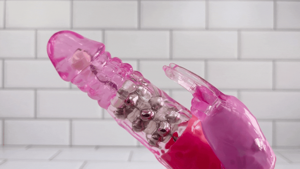 Wet Dreams Love Bunny Rabbit Vibrator Dildo dual-action vibrator GIF | AnneToys