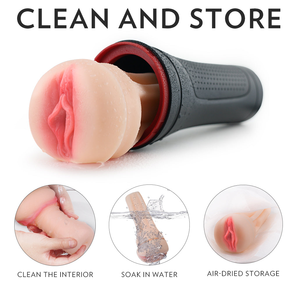 9 Vibrating & Sucting Stroker Cup 3D Realistic Blowjob Toy – product view 5