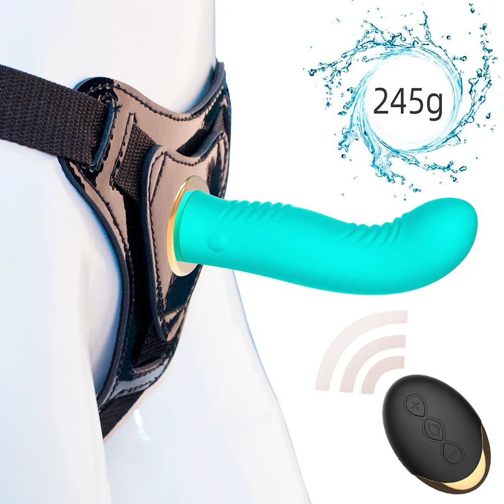 Wireless Remote Control Charging Female Wearable Silicone Vibrator Dildo – product view 9
