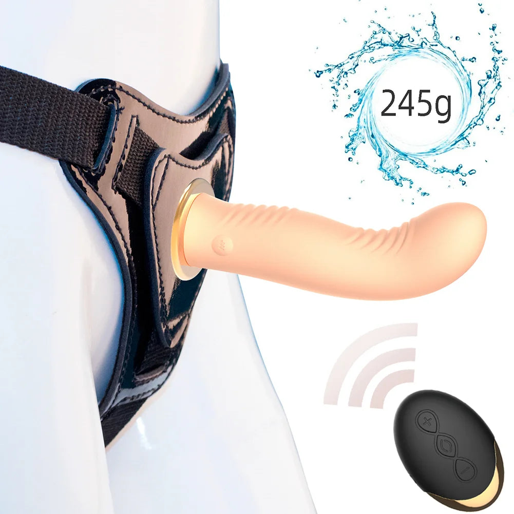 Wireless Remote Control Charging Female Wearable Silicone Vibrator Dildo – product view 8