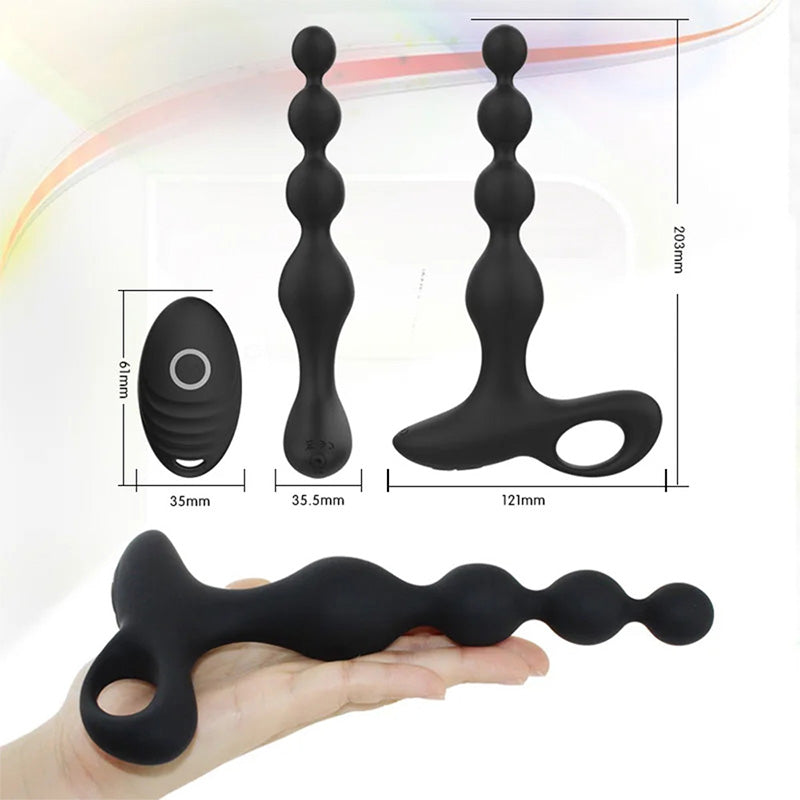 Wireless remote control prostate massager silicone anal plug – product view 6