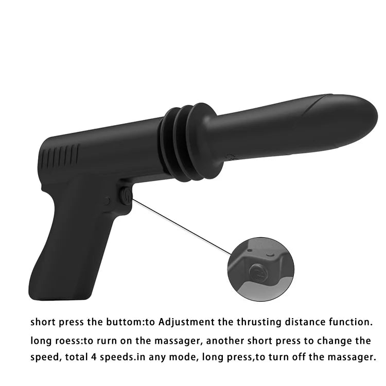 4 Modes 2-in-1 Thrusting Dildo & Anal Dildo Vibrator – product view 11