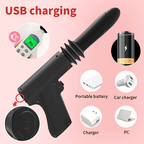 4 Modes 2-in-1 Thrusting Dildo & Anal Dildo Vibrator – product view 3
