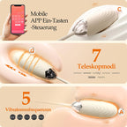 Bullet Vibrators with Shock Function, G Spot Clitoris Vibrator Dildo with 7 Telescopic Vibrations – product view 4