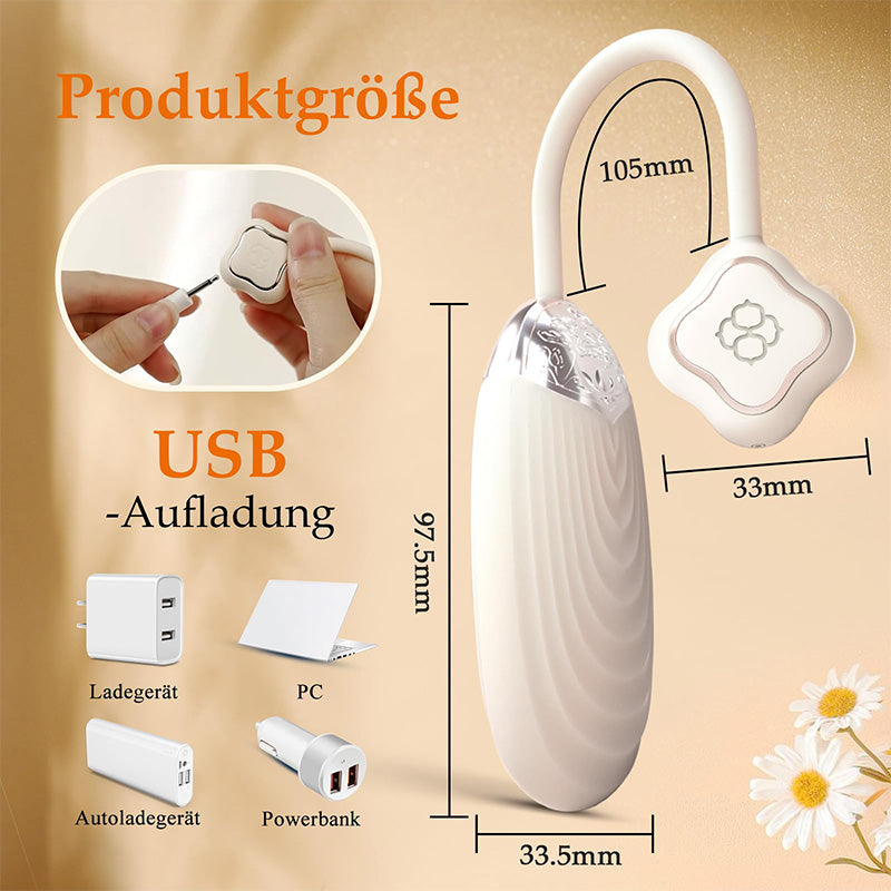 Bullet Vibrators with Shock Function, G Spot Clitoris Vibrator Dildo with 7 Telescopic Vibrations – product view 8