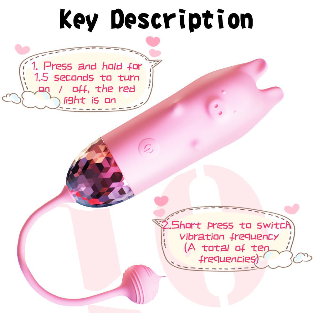 Piggy Vibrator -10 Frequency Wireless Control Piglet Vibrator – product view 5