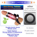 Uxol Silicone Textured Erection Transparent Vibrating Penis Sleeve – product view 4