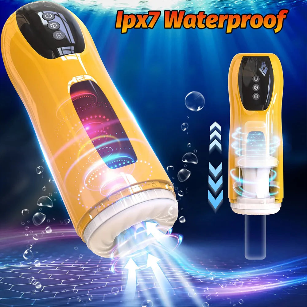 Fully Automatic Rotating And Sucking Telescopic Bumblebee Aircraft Male Stroker — product image 7